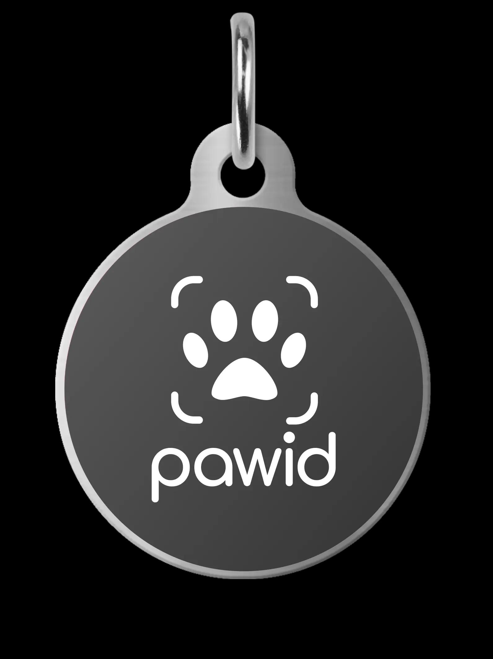 PAWID QR Code Dog Tag Black