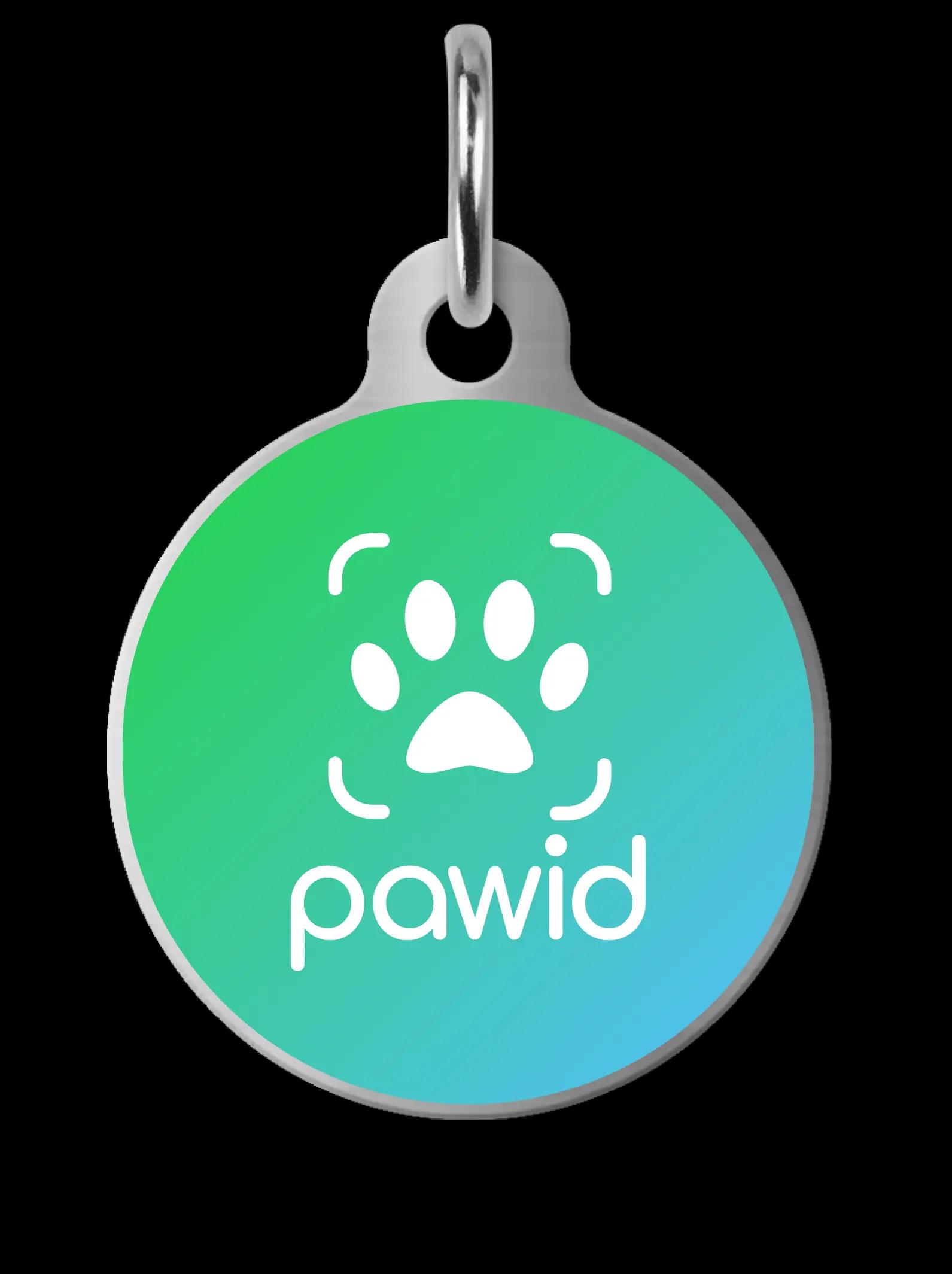 PAWID QR Code Dog Tag Green