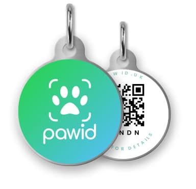 Paw ID QR code dog tag - Green